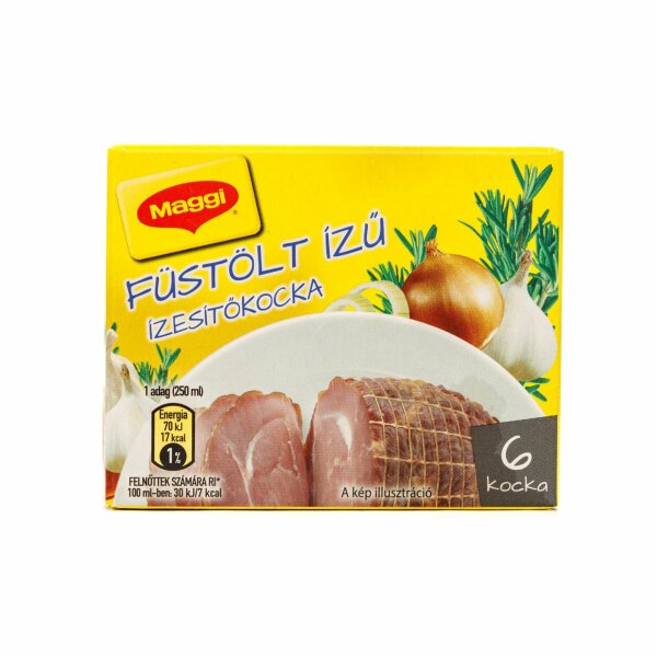 Würfel mit Raucharoma /  Füstölt izü kocka 60 g / Maggi /