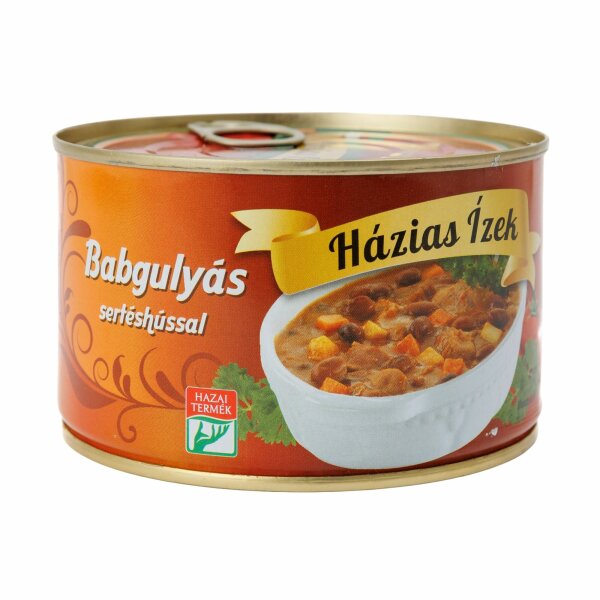Bohnengulasch mit Schweinefleisch / Babgulyas Serteshussal 400 g / Hazias Izek /