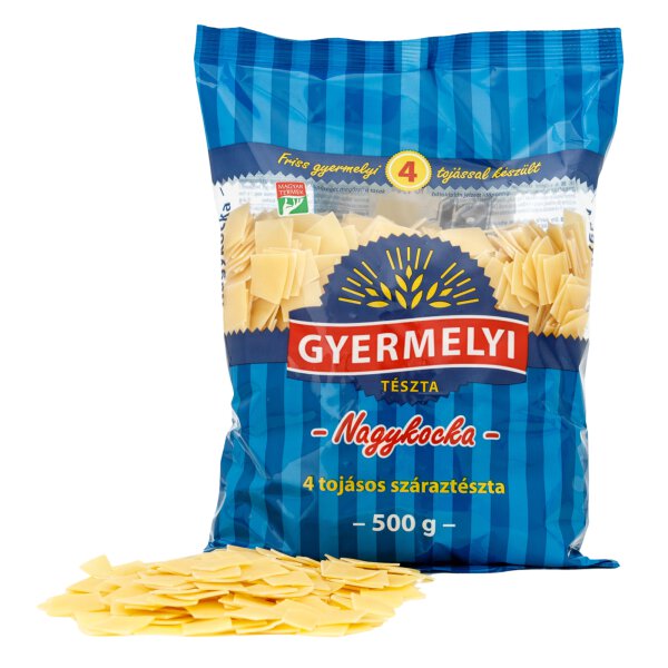 Große Würfel-Nudeln mit 4 Eiern / Nagykocka teszta 500g Gyermelyi