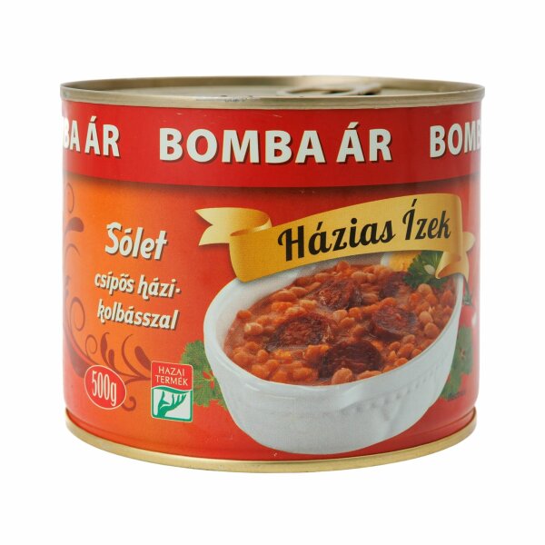 Weisse Bohnen mit scharfer Wurst / Solet Csipöskolbasszal 500 g / Hazias Izek /