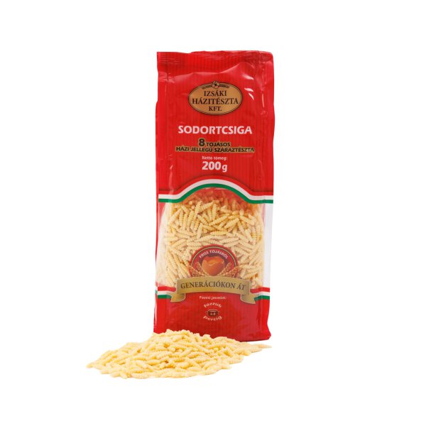 Gerollte "Schneckenhaus Nudeln" mit 8 Eiern / Sodortcsiga teszta 200gr Izsaki