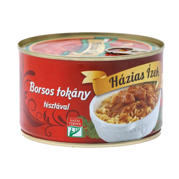 Hazias Izek Geschmortes Schweinefleisch mit Pfeffer und Nudelnl / Borsos Tokany tesztaval 400 g