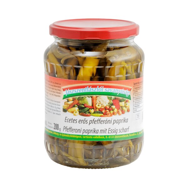 Eingelegte Pfefferoni Paprika scharf 200 g
