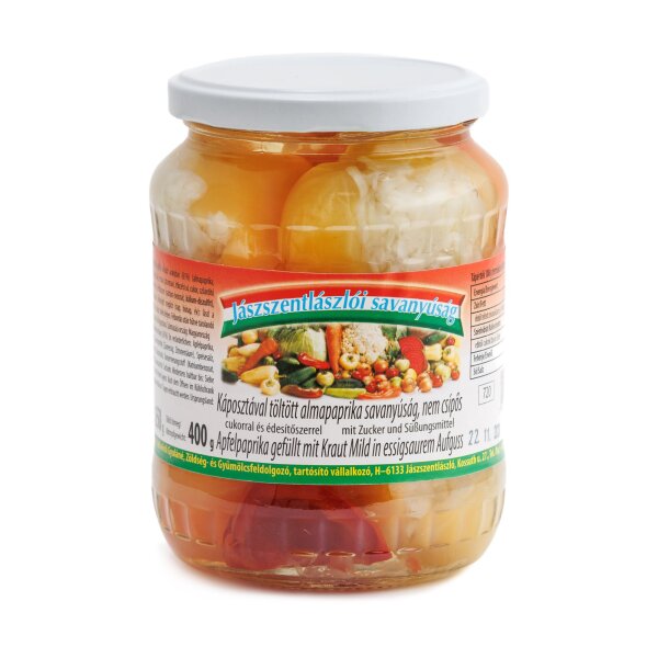 Eingelegte Apfelpaprika mit Kraut gefüllt mild 400 g