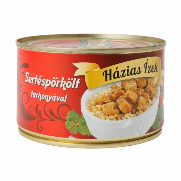 Schweinegulasch mit Eiergraupen / Sertespörkölt tarhonyaval 400 g / Hazias Izek /