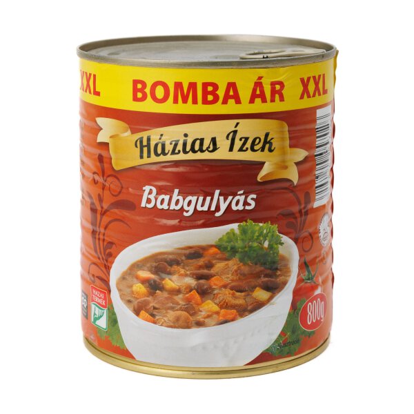 Bohnengulasch mit Schweinefleisch / Babgulyas serteshussal 800g Hazias Izek