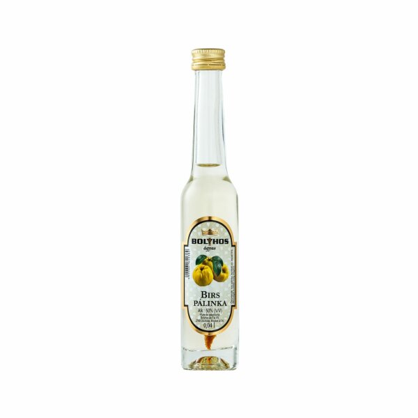 Bolyhos Quitte / Birsalma palinka 50% 0,04 l Platin Flasche