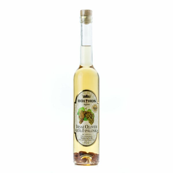 Bolyhos Muscat Oliver Trauben Palinka / Irsai Oliver szölö palinka 50% 0,5 l