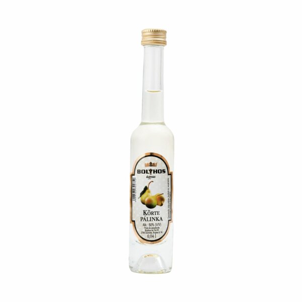 Bolyhos Birne / Körte Palinka 50% 0,04 l Platin Flasche