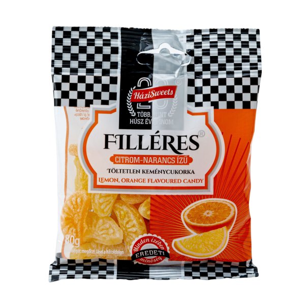 Filléres Bonbons Zitrone-Orange / Citrom-Narancs Hazisweets 80 g