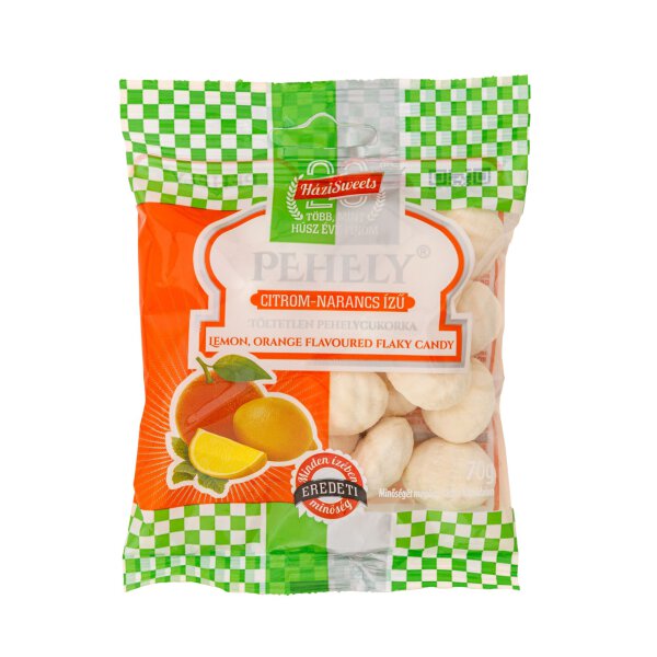 Hazisweets Zitrone-Orange Flockenbonbons / Pehelycukorka Citrom-Narancs 70 g