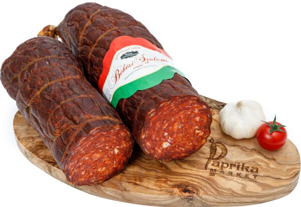 Békési Húsmanufaktúra Schweinesalami im Rinderdarm / Marhabeles szalami 1kg