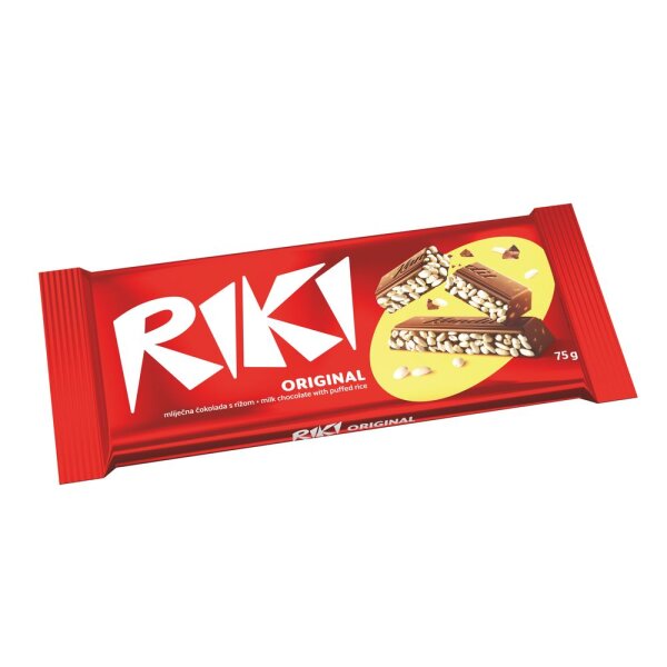 Riki Original Milchschokolade mit Puffreis 75 g