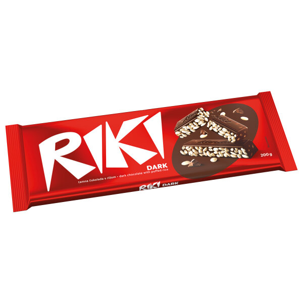 Riki Dark Schokolade mit Puffreis 200g