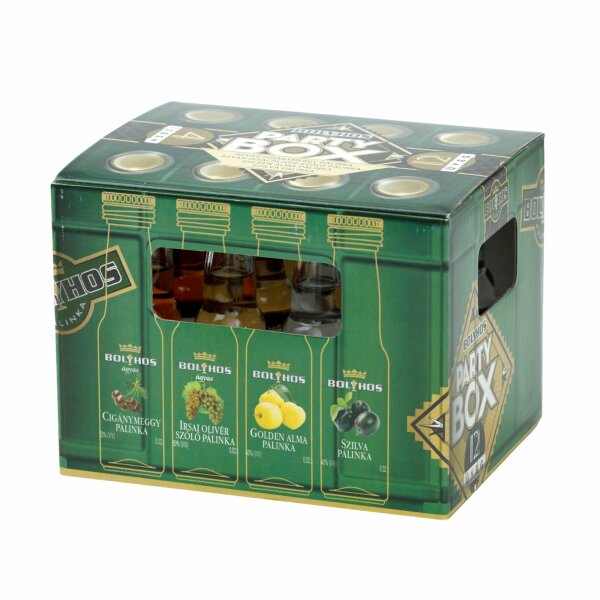 Bolyhos Palinka Party Box Grün 12 x 0,02 l