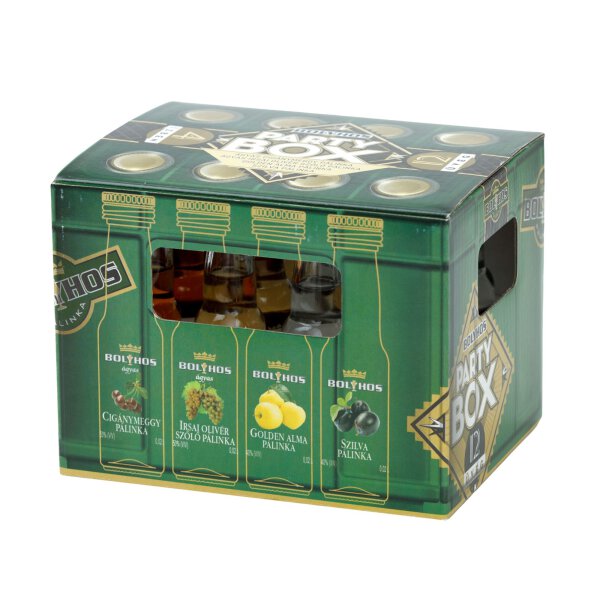 Bolyhos Pálinka Party Box Grün 12 x 0,02 l