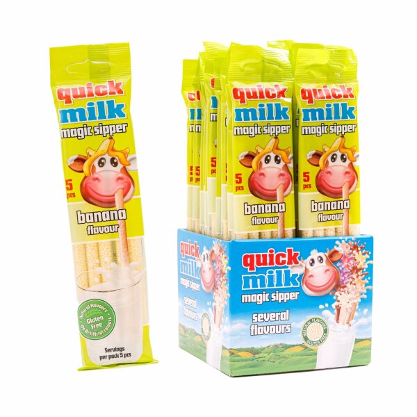 Quick Milk Trinkhalme Banane 5 x 6 g