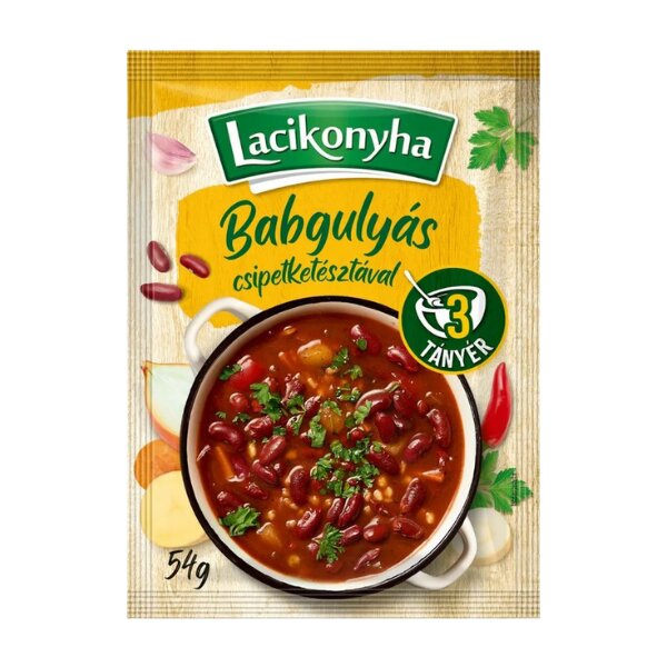 Bohnenhgulasch mit Zupfnudeln / Babgulyas Csipetketesztaval 54g / Lacikonyha /