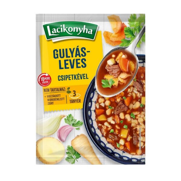 Gulaschsuppe mit Zupfnudeln / Gulyasleves Csipetkevel 71 g / Lacikonyha /