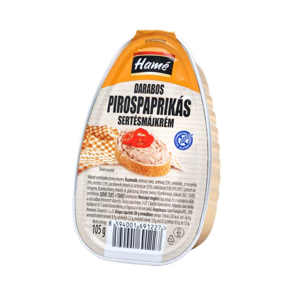 Hame Schweineleberpastete mit Roter Paprika / Darabos Pirospaprikas Sertesmajkrem 105 g