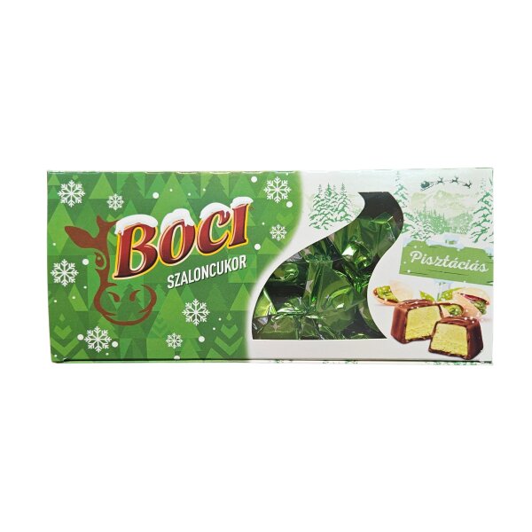 Boci Szaloncukor Pisztacia / Weihnatsbonbons mit Pistaziencreme 250 g