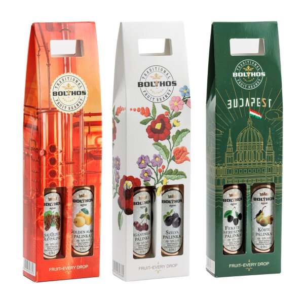 Bolyhos Pálinka Box 50% 2 x 0,04 l