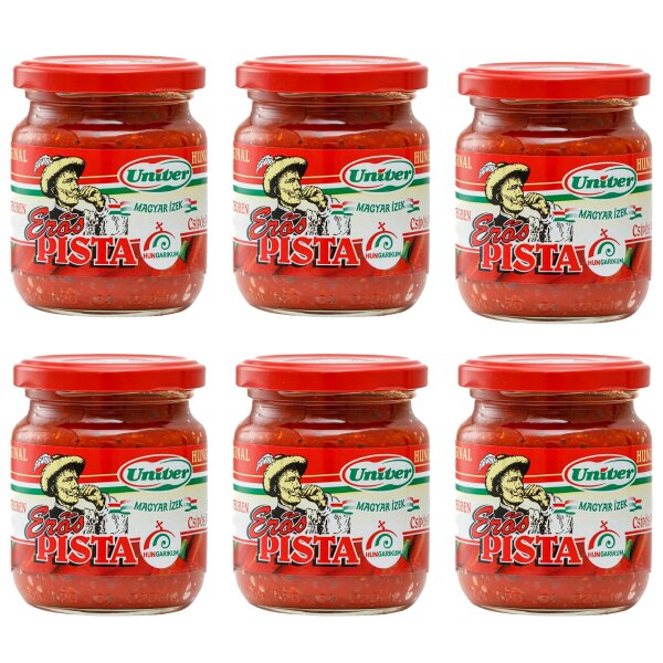6 x Univer Erös Pista / Starker Stefan Paprikapaste Sparpacket