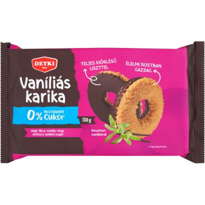 Vanillering ohne Zuckerzusatz / Vanilias Karika 0% Hozzaadott Cukorral 150 g / Detki /