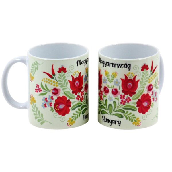 Keramikbecher mit Kalocsa Motiv