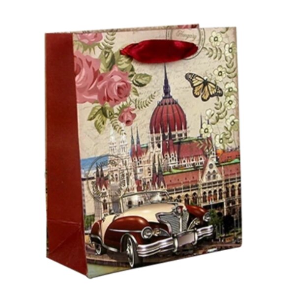 Geschenketüte mit ungarischem Parliament 26 x 32 x 12 cm