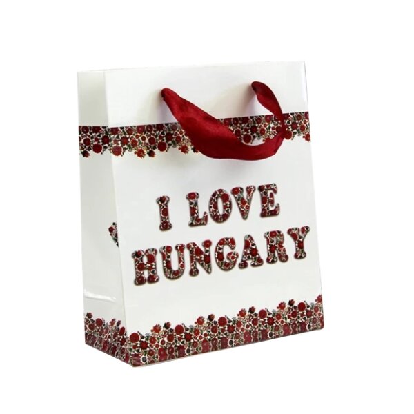 Geschenketüte " I Love Hungary " 18 x 23 x 10cm